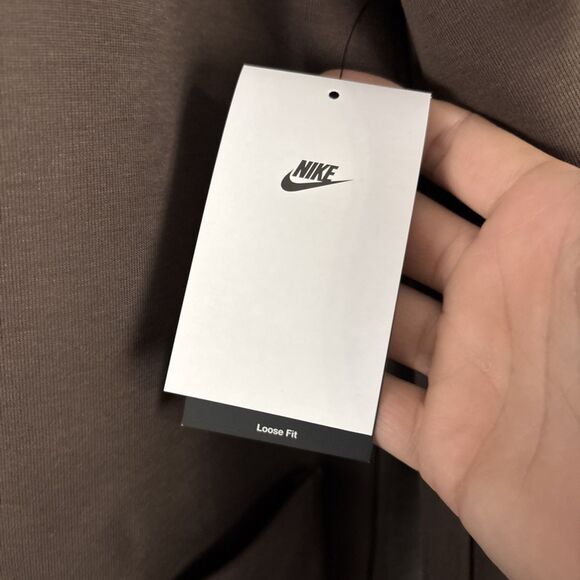 Nike Tech Fleece Reimagined Loose Fit Trench Coat FN0601-237 Brown Sz Large NWT - Picture 4 of 10